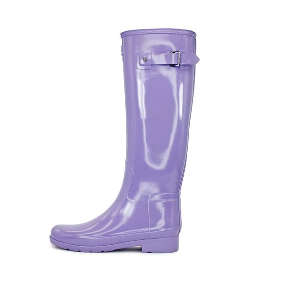 Hunter Women's Purple Original Tall Gloss Rain Boots Thistle: Size 6 US/37 EU - Picture 1 of 9